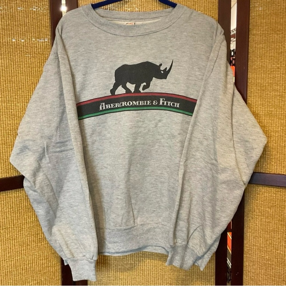 RARE 1980’s ABERCROMBIE & FITCH CHAMPION RHINO SWEATER XXL